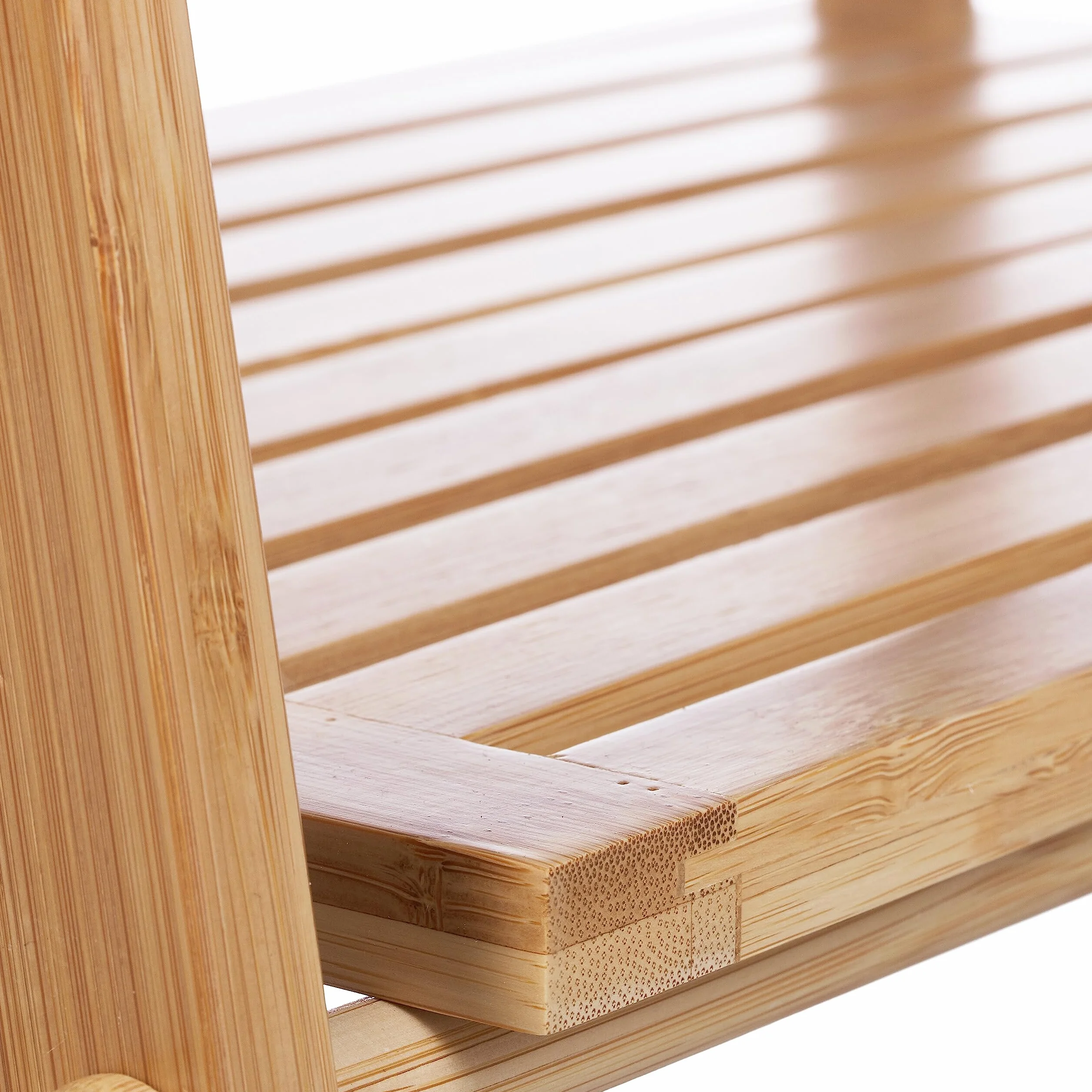Relaxdays Toallero de Pie Bambú 3 Brazos 110 x 53 x 31,5 cm Plegable Natural
