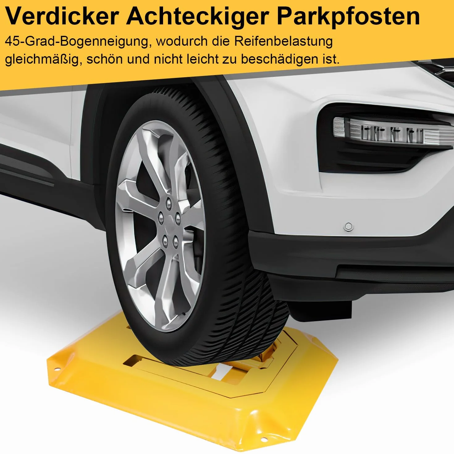 Sonnewelt Barrera de Parking Plegable Acero 5000 kg 55,5x46x32 cm