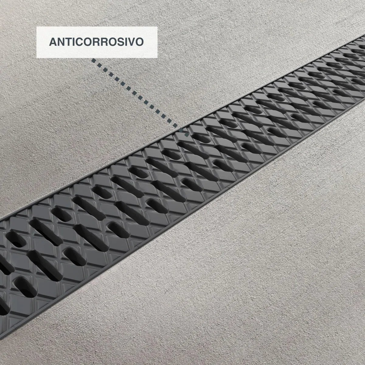 VODALAND EASY 2 - Canaleta de Desagüe de 5 Metros con Rejilla de Plástico Negro | Sistema de Drenaje para Jardines, Aguas Pluviales y Terrazas | Resistente, Fácil de Instalar| Kit Completo Drenaje