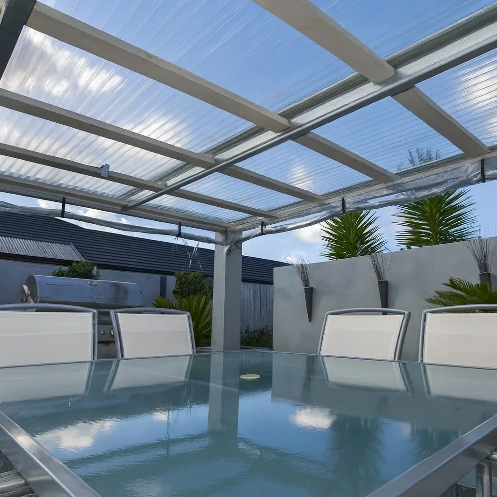Placa Policarbonato Alveolar 10mm Transparente MACROLUX Protección UV Ambas Caras Triple Pared Stabilit Suisse Invernadero Pérgola Marquesina Diferentes Tamaños (50x105CM (HxL))