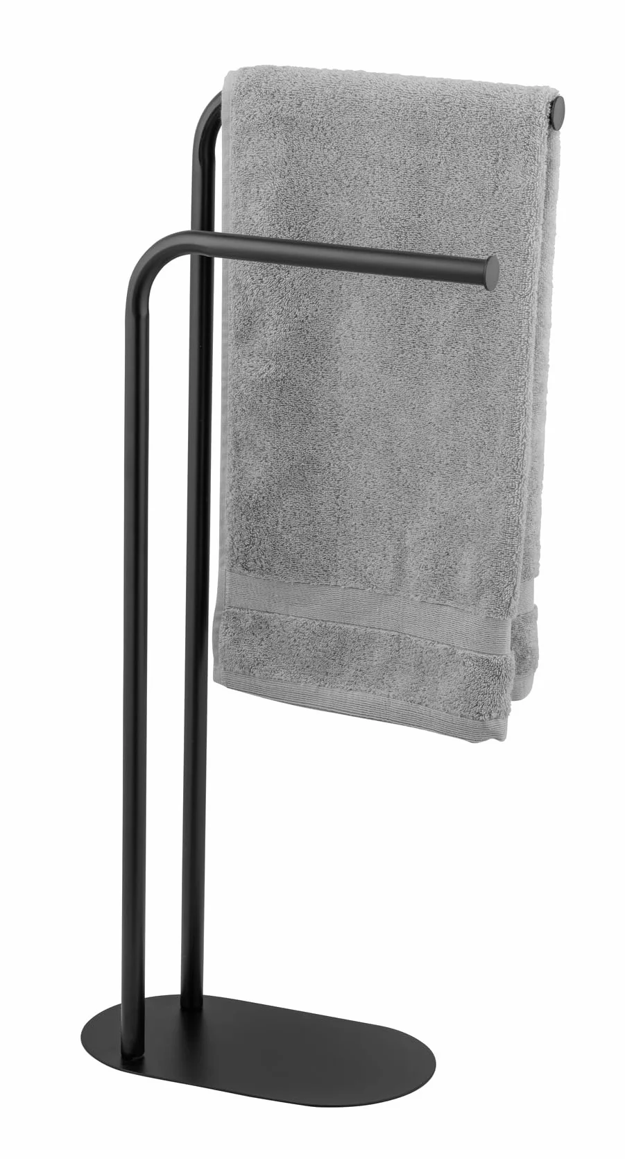 WENKO Toallero Mod Levante Soporte Independiente para Toallas Perchero Acero Negro 30 x 79 x 17 cm