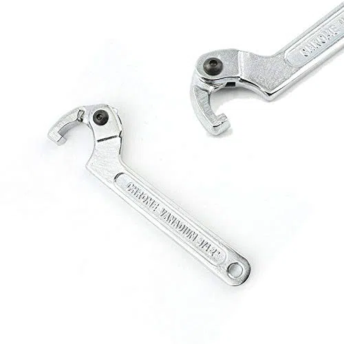 Llave de gancho Llave de cabeza cuadrada ajustable C Llave para tuerca de giro o perno (115-170 mm)