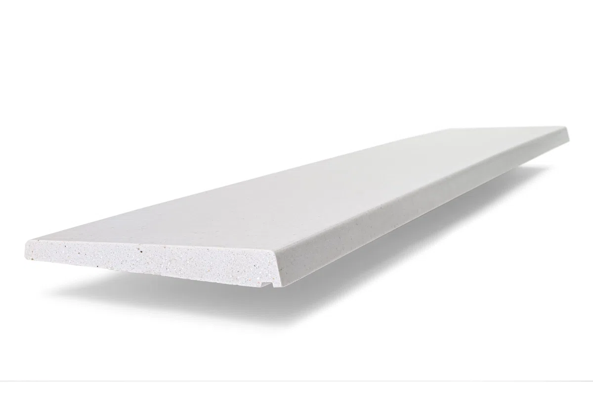 Vierteaguas para ventana de Hormigón Polímero marca Sintextone, Modelo Plano, Blanco Ral 9003, Repisa ventana, Alféizar ventana. (120x30 cm, blanco)