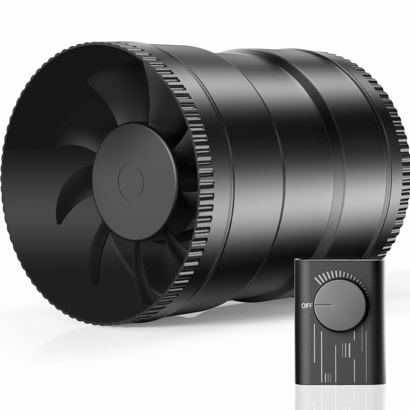 Ventilador de tubo 150 mm 587 m³/h regulable negro Hon&Guan