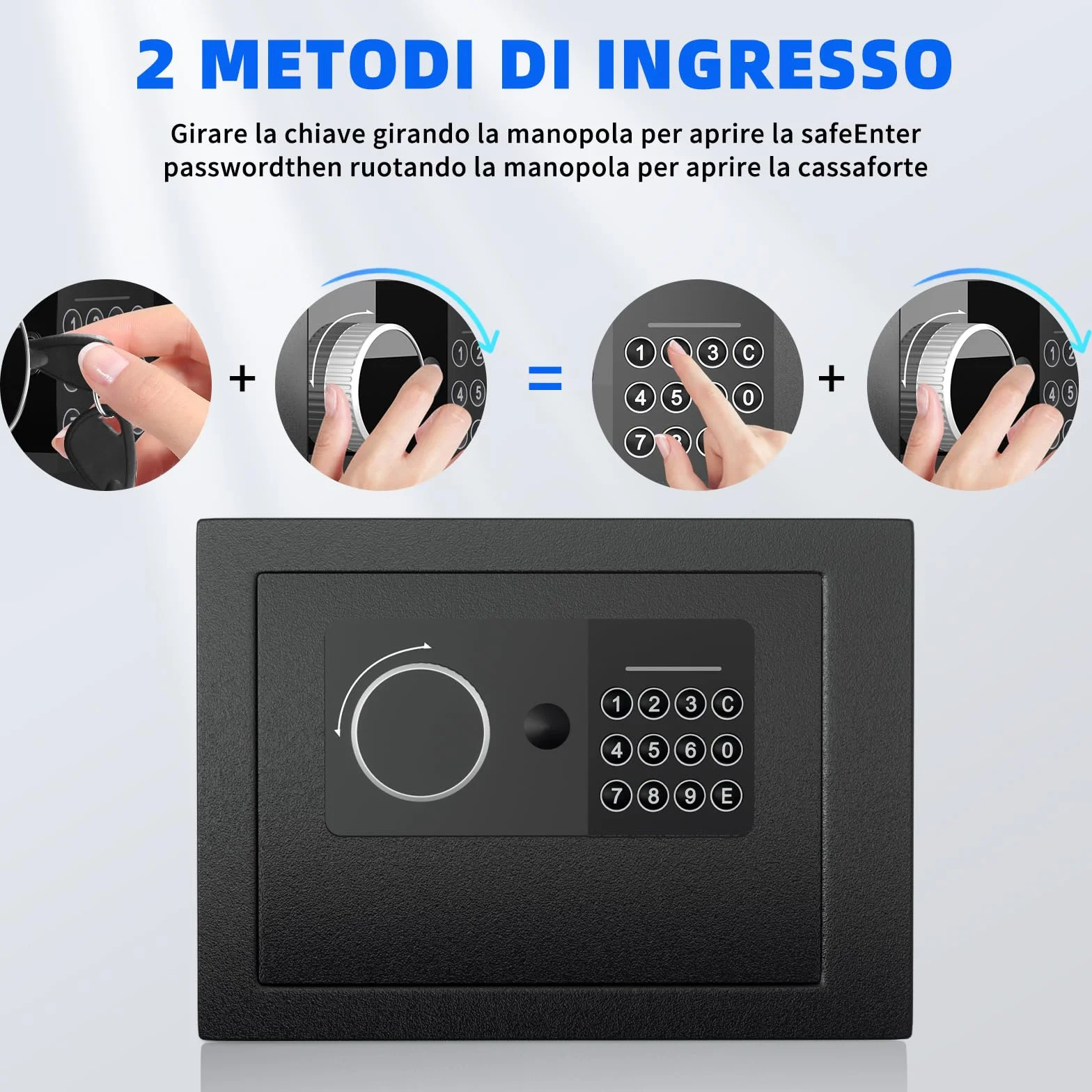 SINZUX Caja Fuerte Digital 6.6L Seguridad Hogar Almacenaje Ahorros Joyas Dinero