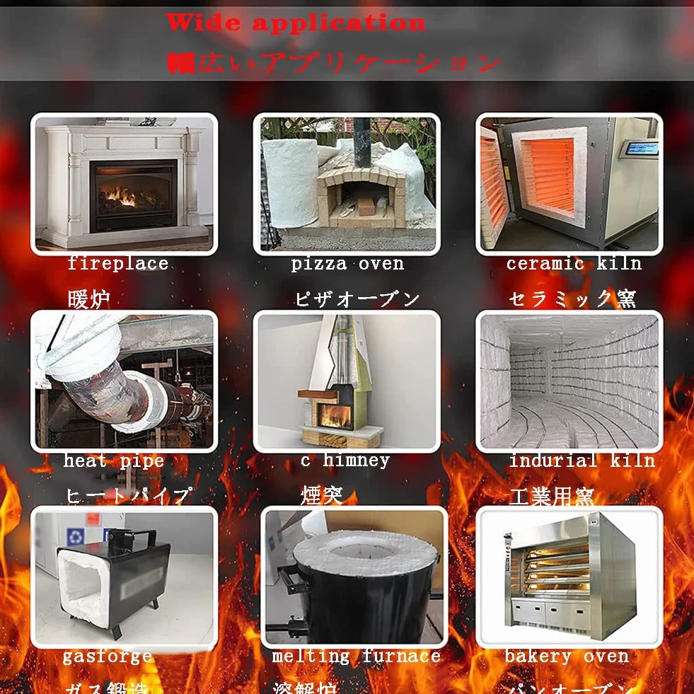 Manta de fibra cerámica de alta temperatura con lámina de aluminio - for estufas, hornos y hornos - Personalizable(1000mmx610mmx4mm)