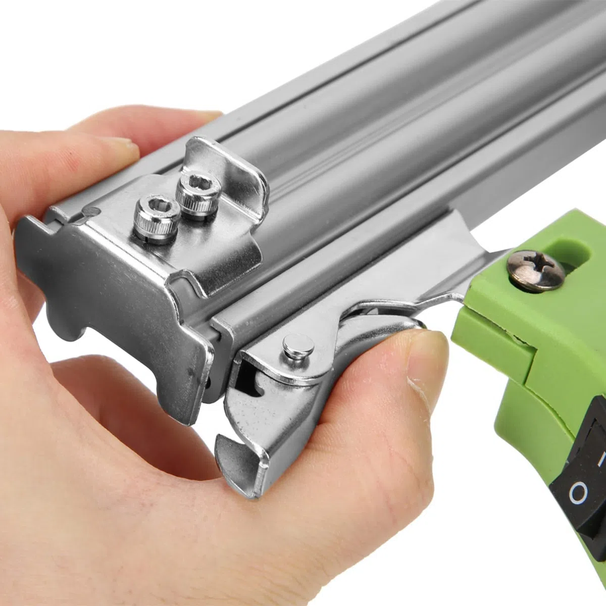 Clavadora eléctrica, clavadora profesional de 1800 W, grapadora ergonómica con capacidad para 100 clavos, grapadora eléctrica compacta para bricolaje y carpintería