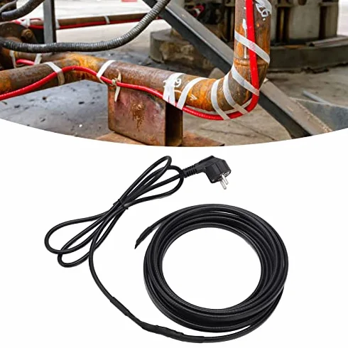 Cable Calefactor para Tuberías Cable Calefactado a Prueba de 5 Metros Autorregulable con Enchufe para Protección contra Heladas en Invierno