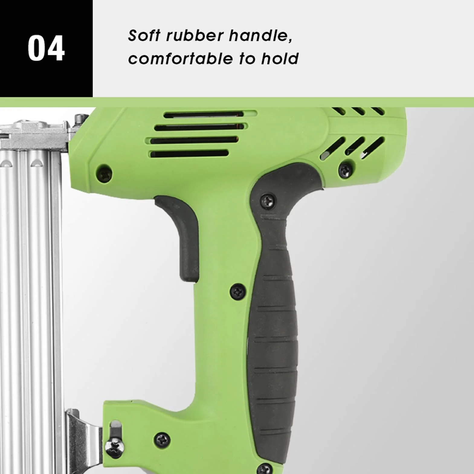 Clavadora eléctrica, clavadora profesional de 1800 W, grapadora ergonómica con capacidad para 100 clavos, grapadora eléctrica compacta para bricolaje y carpintería