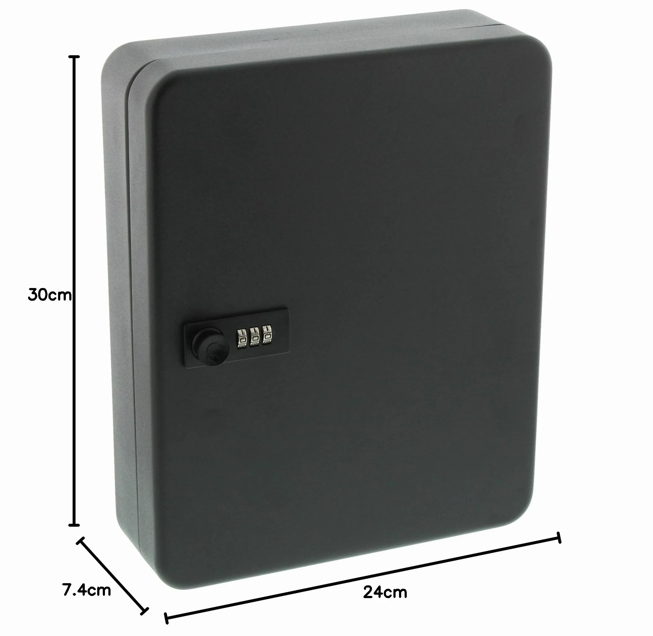 BURG-WÄCHTER KC 36 C Armario para llaves con cerradura de combinación, 36 ganchos, Chapa de acero, Negro mate