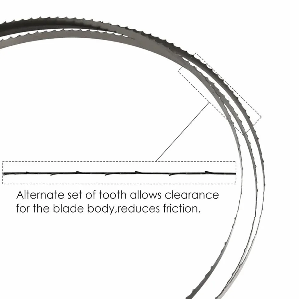 Paquete De 4 Hojas, Hojas De Sierra De Cinta SK5, 1425 mm x 6,35 mm x 0,35 mm x 6TPI, Madera Metal Plástico PVC Espuma Corte