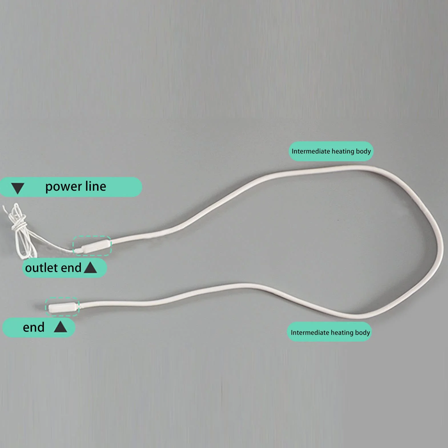 Cable de calefacción de goma siliconada para tuberías 5m 200W 70℃ Cable de calefacción antihelada para protección contra heladas con seguridad y calefacción rápida