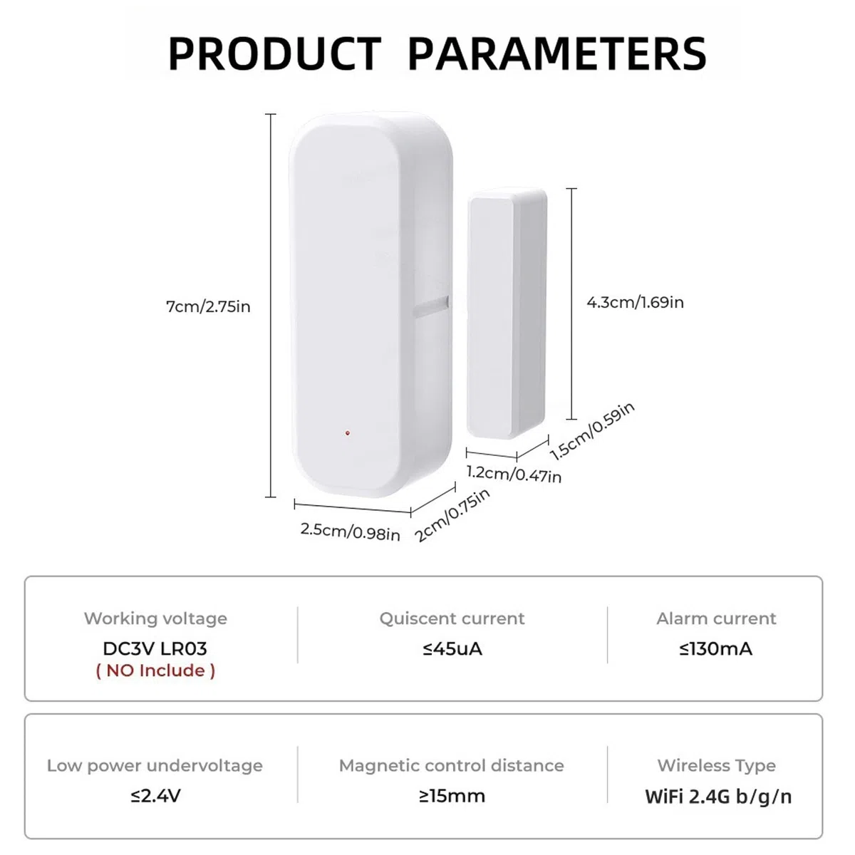 Sensor de Puerta WiFi, 10 Piezas Sensor De Contacto De Ventana Inteligente, Alarma InaláMbrica De Puerta De Ventana para Seguridad del Hogar Y AutomatizacióN del Hogar Inteligente
