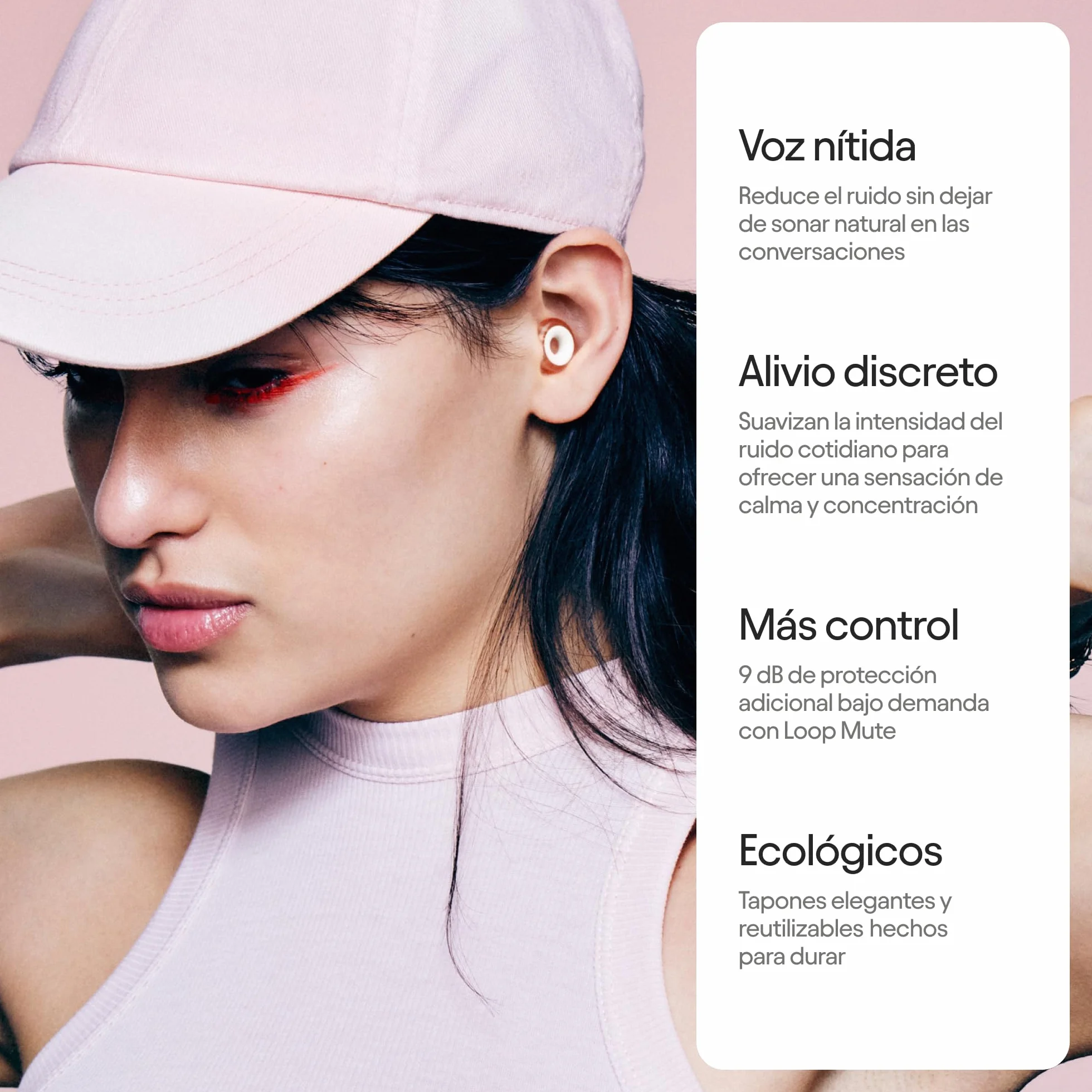 Loop Engage 2 Plus Tapones - Alivio del ruido manteniendo una voz nítida, para encuentros sociales, trabajo, conversaciones y sensibilidad al ruido - Reducción del ruido de 16 dB + accesorio Mute