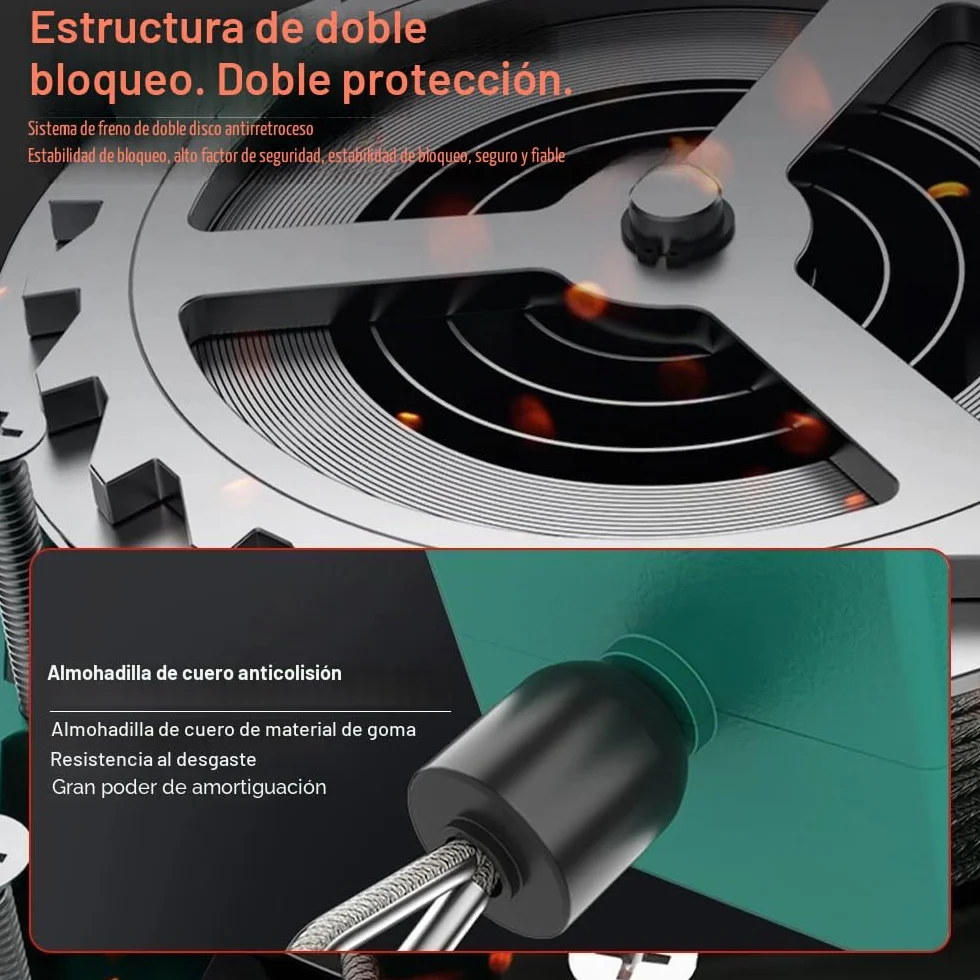 Lotvic Dispositivo Anticaídas Retráctil 10m, Línea de Vida Retráctil, Anticaidas Retractil Seguridad, Equipos Anticaída Retractil, para Techado y Construcción, Carga:150kg