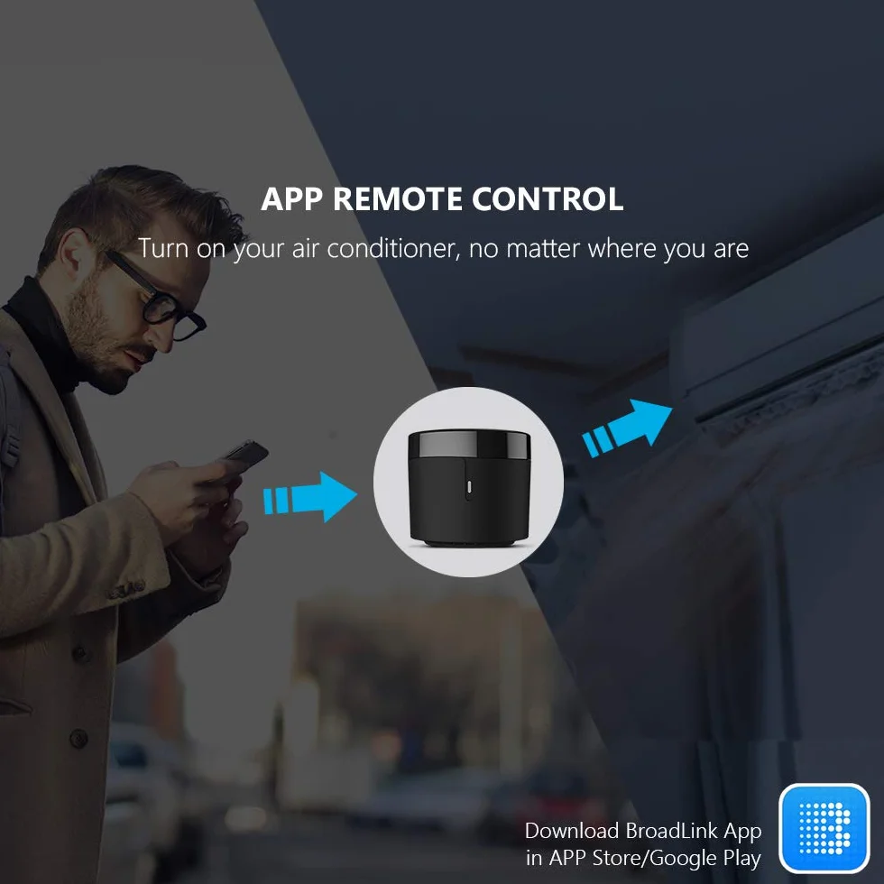 Broadlink - RM4 Mini - Mando a Distancia Universal de Audio y vídeo por Infrarrojos, Hub Remoto Wi-Fi para hogares Inteligentes, Compatible con Alexa (RM4 Mini)