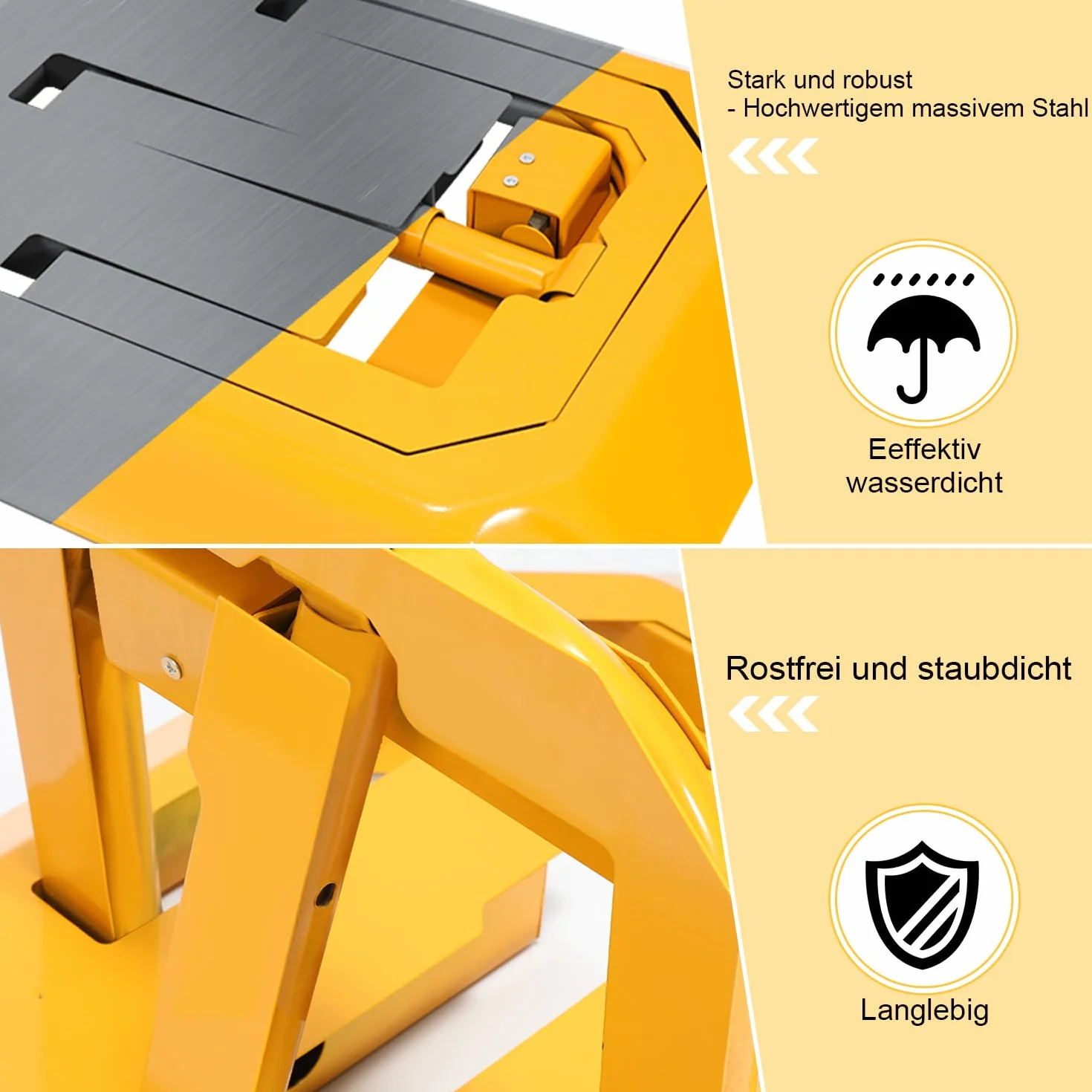 Sonnewelt Barrera de Parking Plegable Acero 5000 kg 55,5x46x32 cm