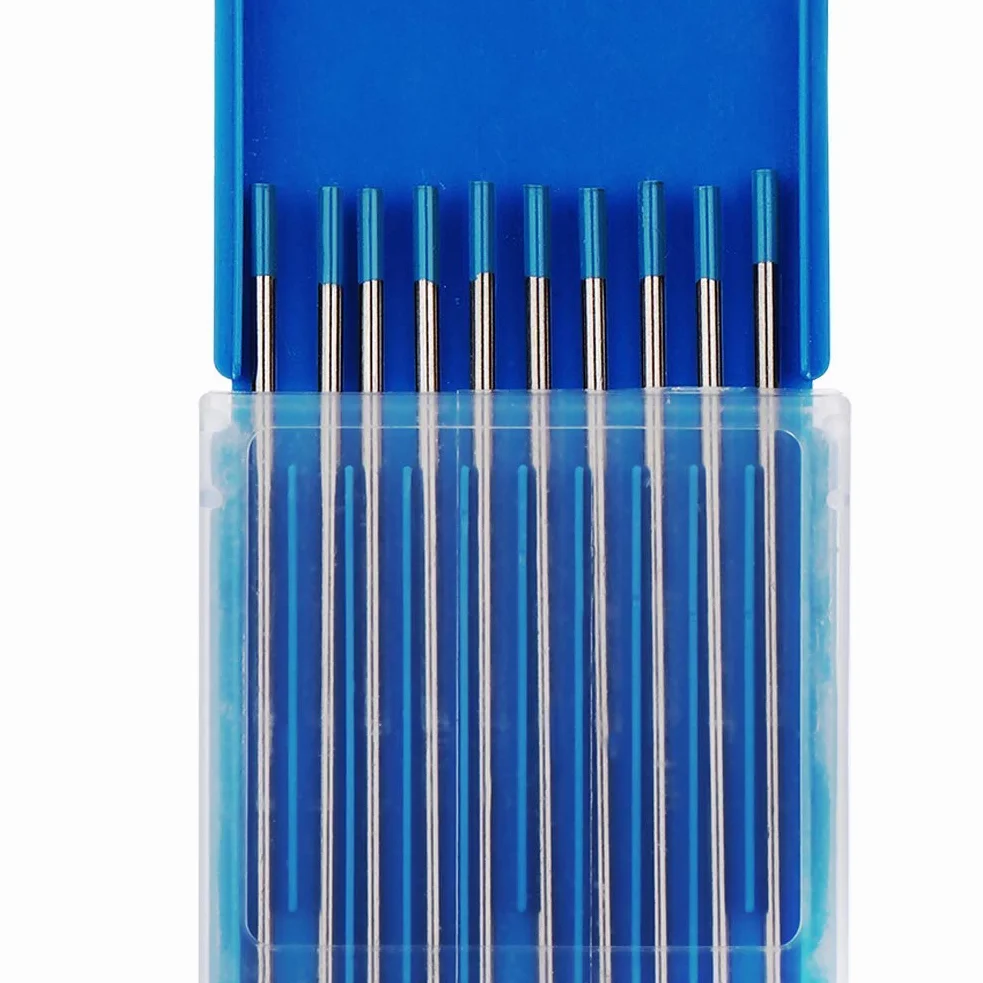 TEN-HIGH tig Electrodos de tungsteno Electrodos de soldadura, Lantano 2% Azul, Para soldadura CC y CA, 1.6 mm x 150 mm