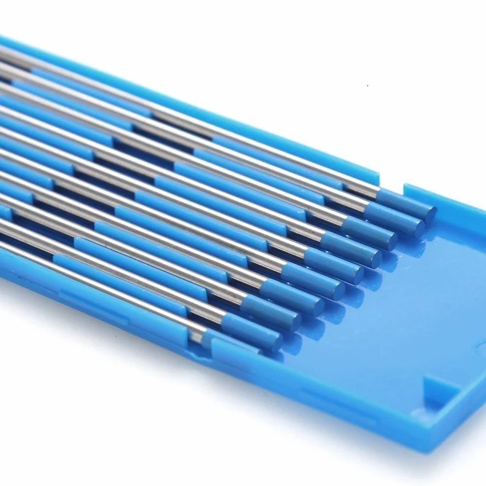 TEN-HIGH tig Electrodos de tungsteno Electrodos de soldadura, Lantano 2% Azul, Para soldadura CC y CA, 1.6 mm x 150 mm