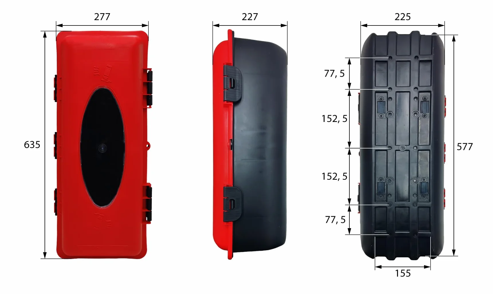 Cofre Porta Extintor 6/9 kg para Camión Remolque