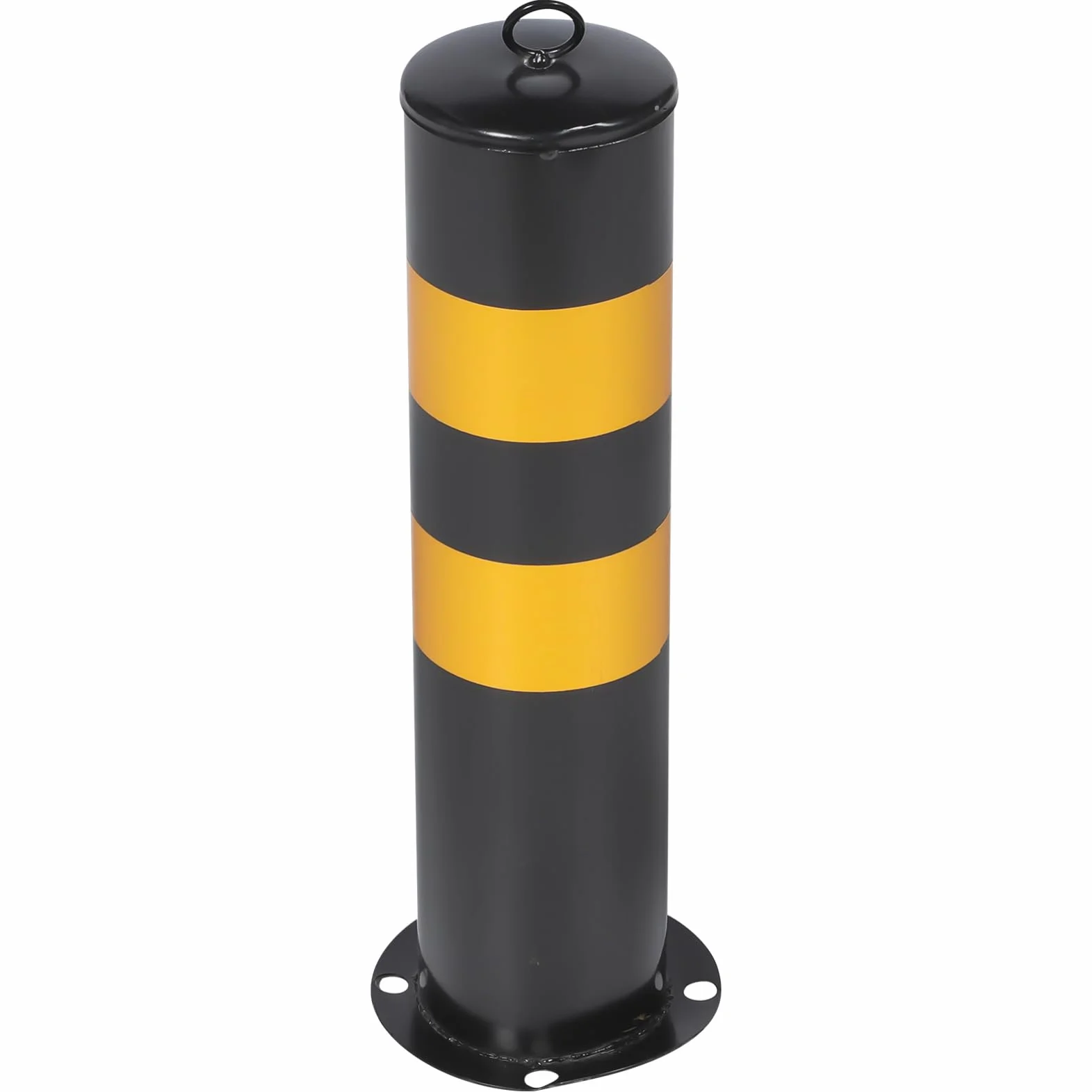 Mobestech Poste de Seguridad con Bolardo para Estacionamiento 50 cm Negro y Amarillo