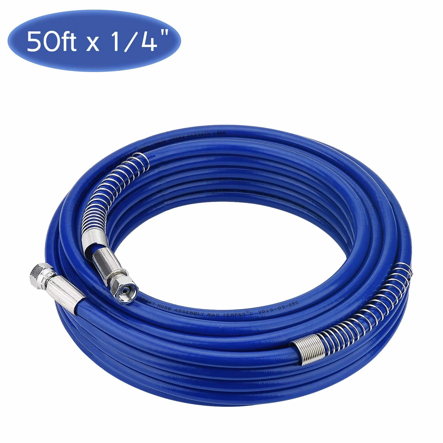 Manguera pulverizadora de pintura sin aire de 15m, tubo de fibra de alta presión, azul