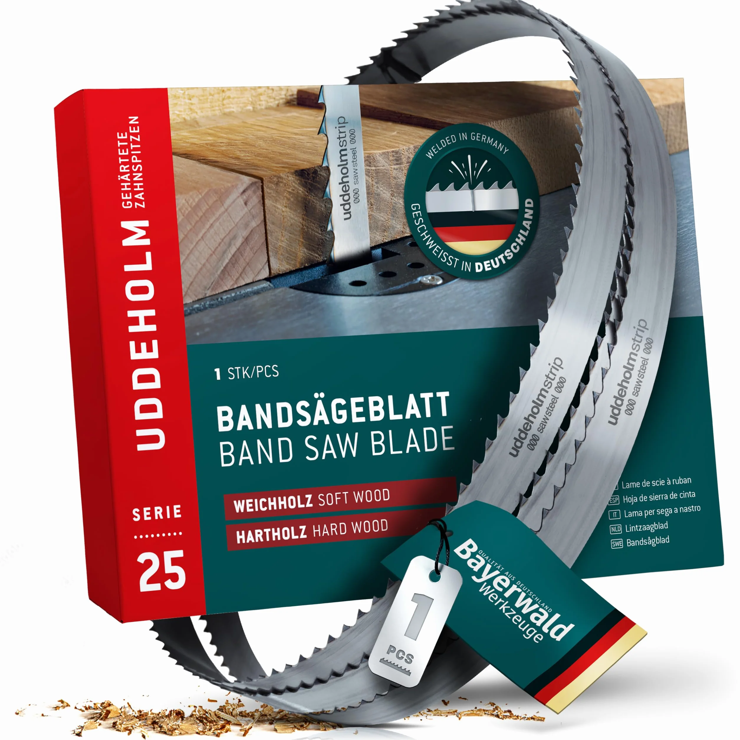 Bayerwald Uddeholm hoja de sierra de cinta con dientes endurecidos - 2240 x 20 x 0.5 x 7 / para todos los tipos de madera comunes/cinta de sierra compatible con Metabo BAS 317 PRECISION DNB. Metabo