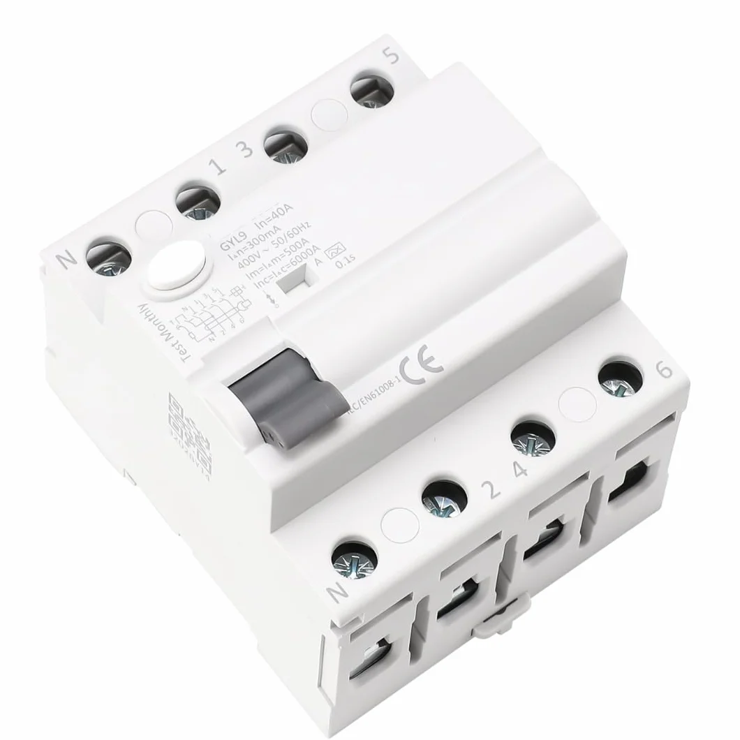Diferencial Superinmunizado Trifásico 4P (3P+N) 40A 300mA y 6kA. Clase A. Interruptor Diferencial RCCB Super Inmunizado. Disyuntor RCCB 4P 40A 300mA