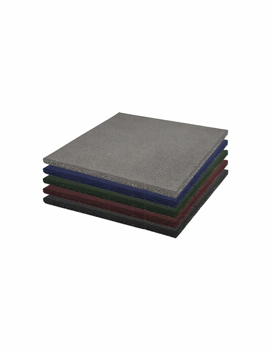 JARDIN202 - Loseta de Caucho Maciza Profesional | 1x1m | Especial para Gimnasios y Competiciones | Fitness | 25 mm - Sin cruceta (Negra)