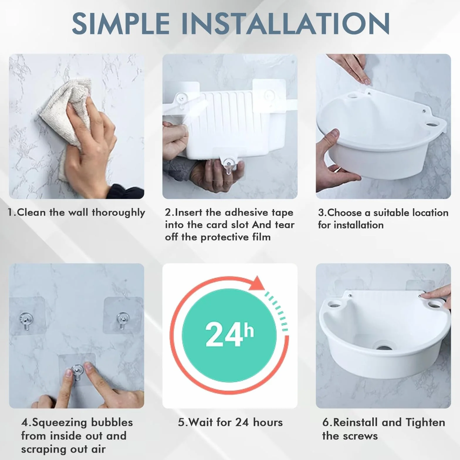 Lavabo de plástico con tubo y desagüe para jardín, garaje