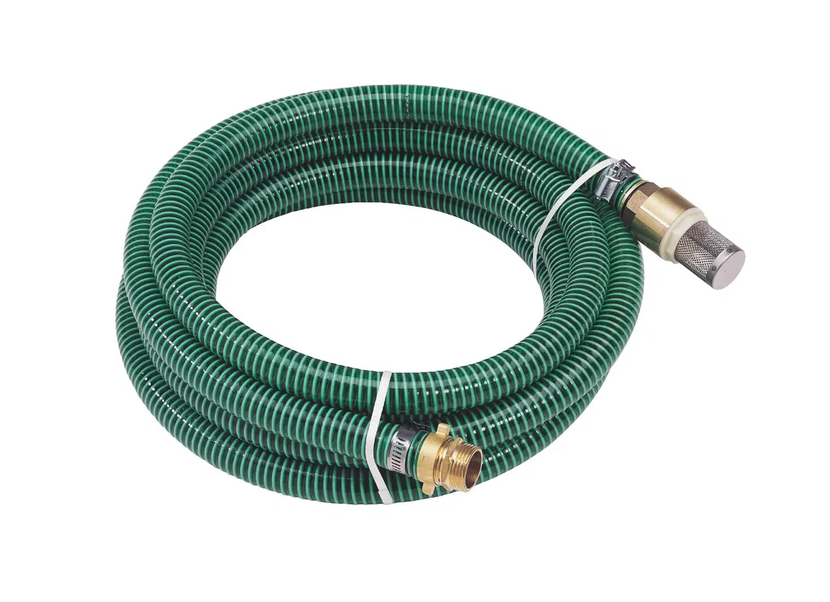 AL-KO 110795 - Manguera de aspiración (2,54 cm, 7 m, con válvula de latón y conector roscado)