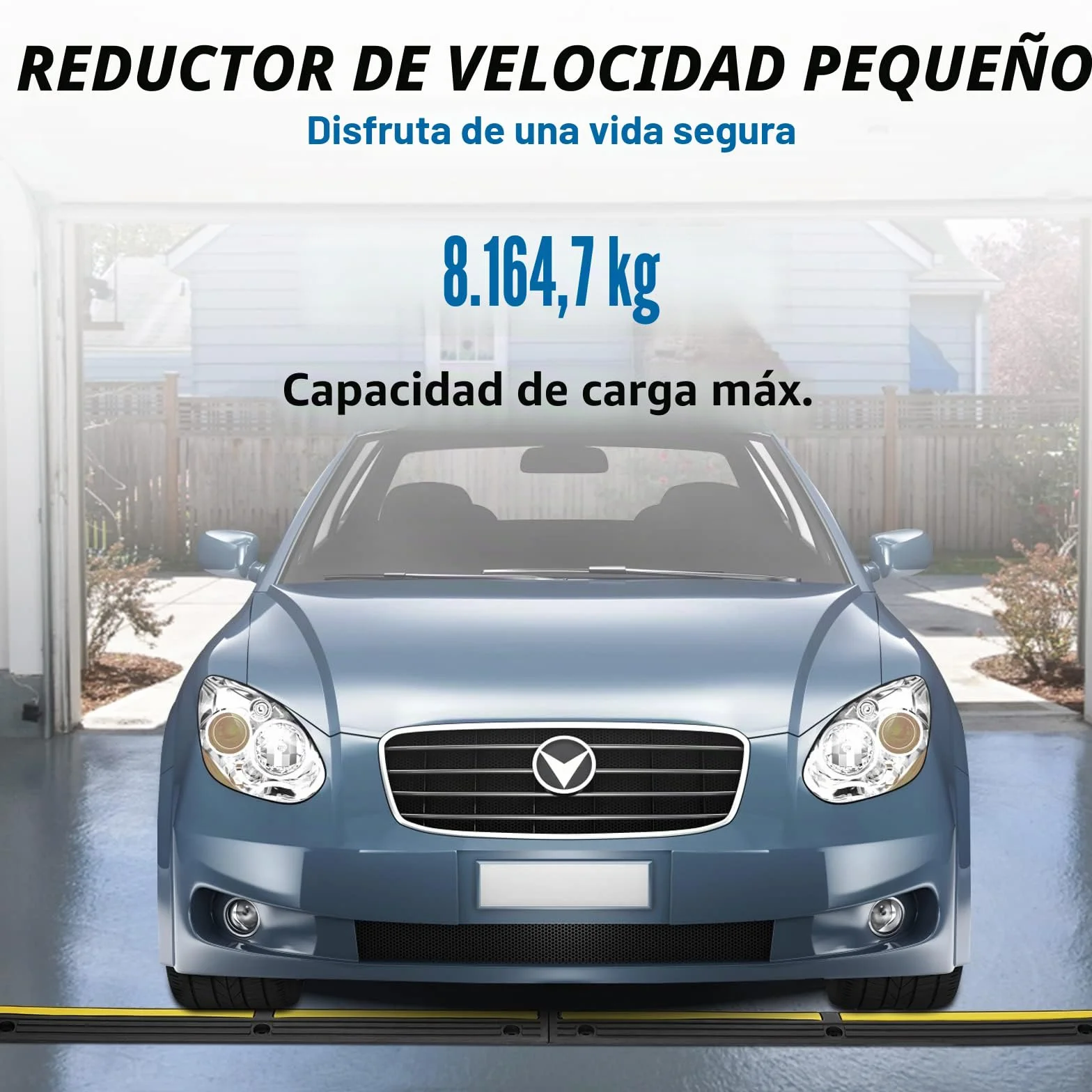 VEVOR Rampa de Protección de Cable 4 Piezas 1 Vía Canaleta Pasacables de Suelo Canal de 3x2 cm Protector de Cables de Goma Capacidad de Carga 8164kg/eje Cubiertas de Suelo para Cables Negro y Amarillo
