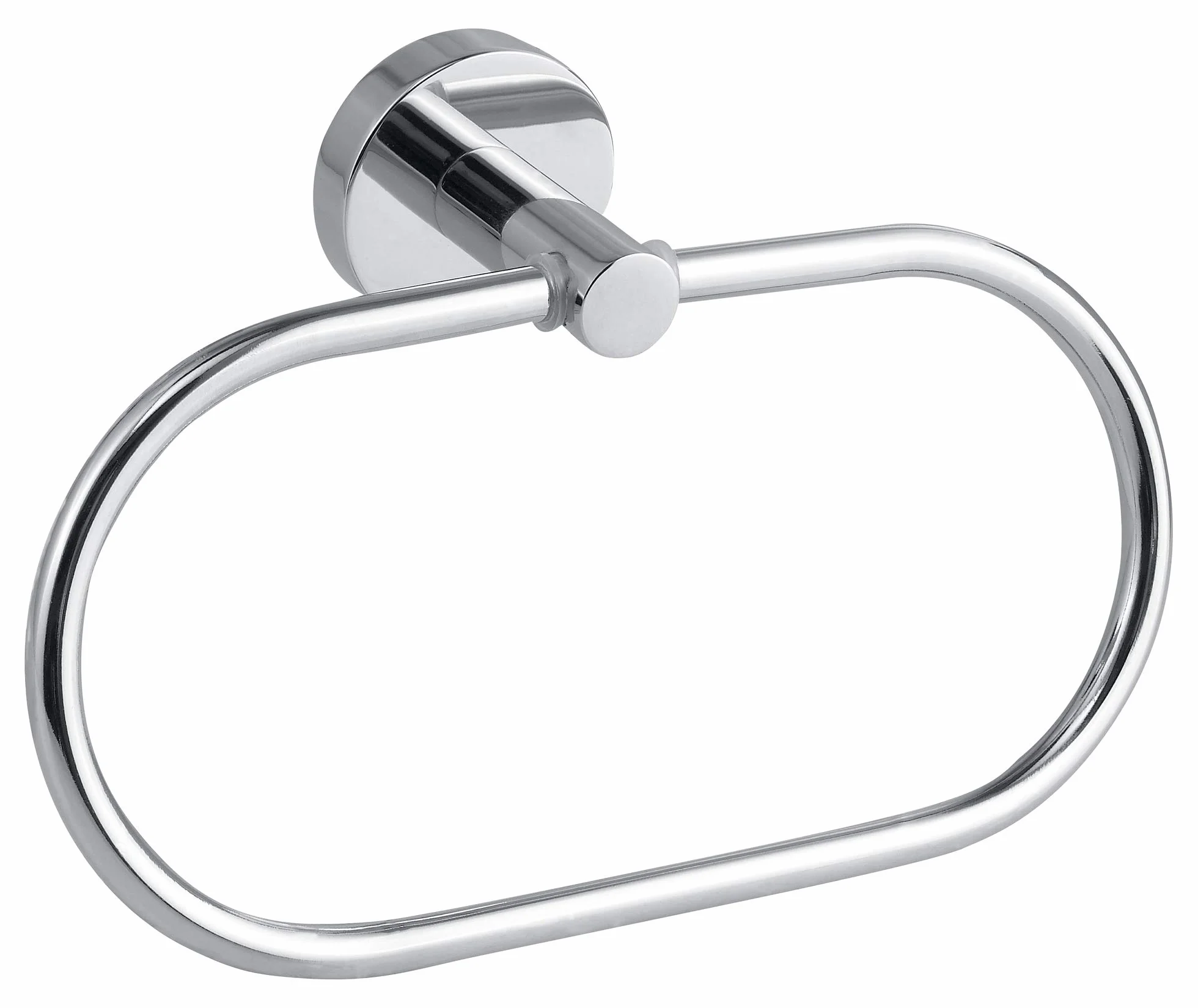 tesa Anilla de Toalla de Manos Smooz, Toallero Ovalado de Metal Cromado Inoxidable, Resistente al Agua, Incluye Adhesivo